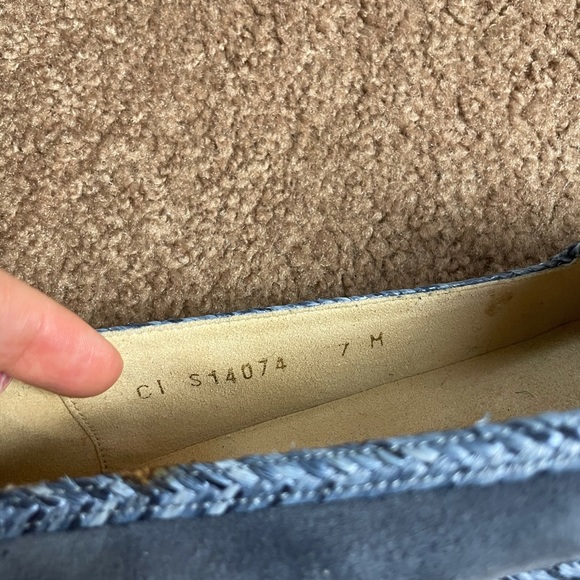 Stuart Weitzman Tipadrille Blue Jean Flats Size 7M - Picture 9 of 13